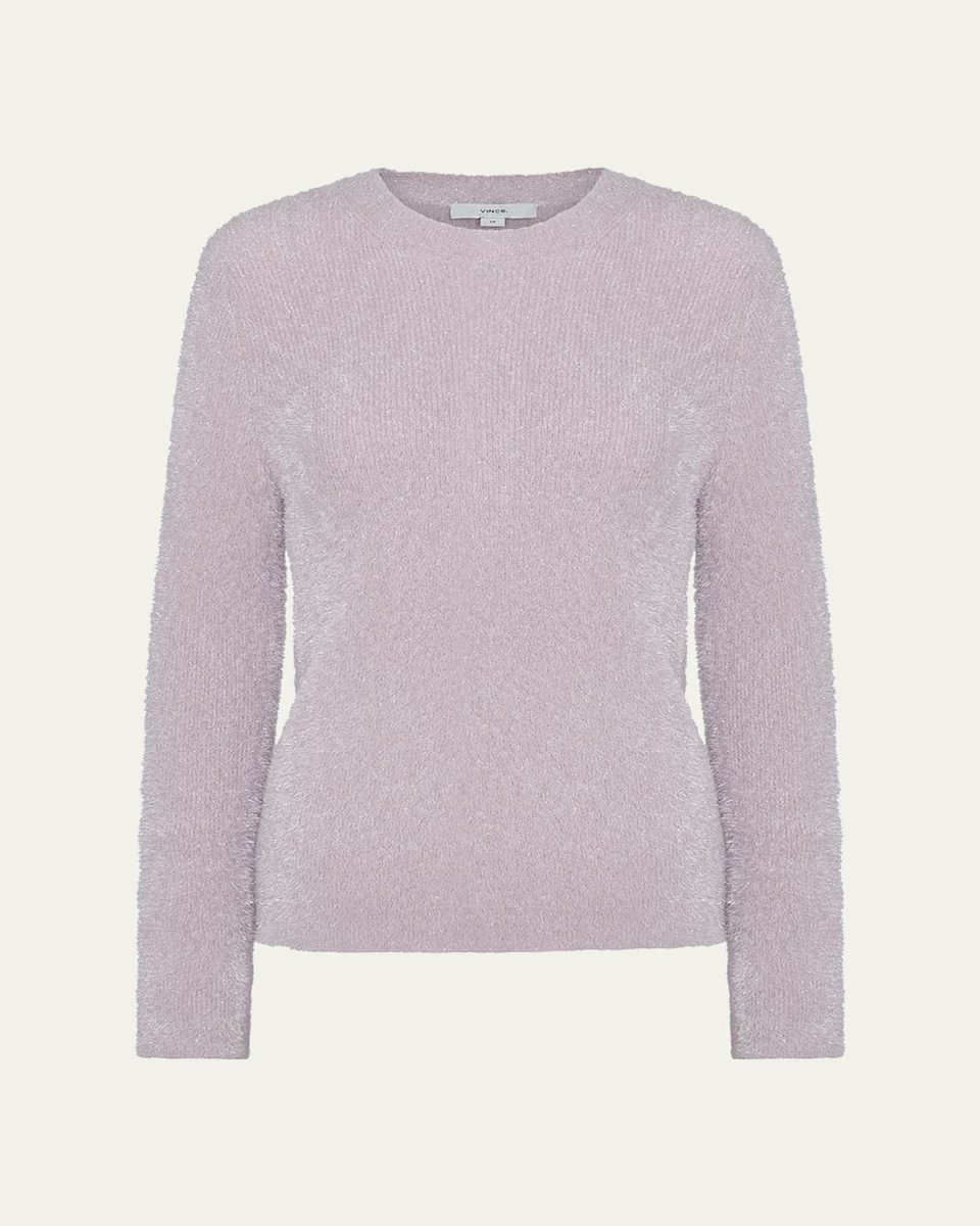 Lurex Eyelash Knit Pullover Top